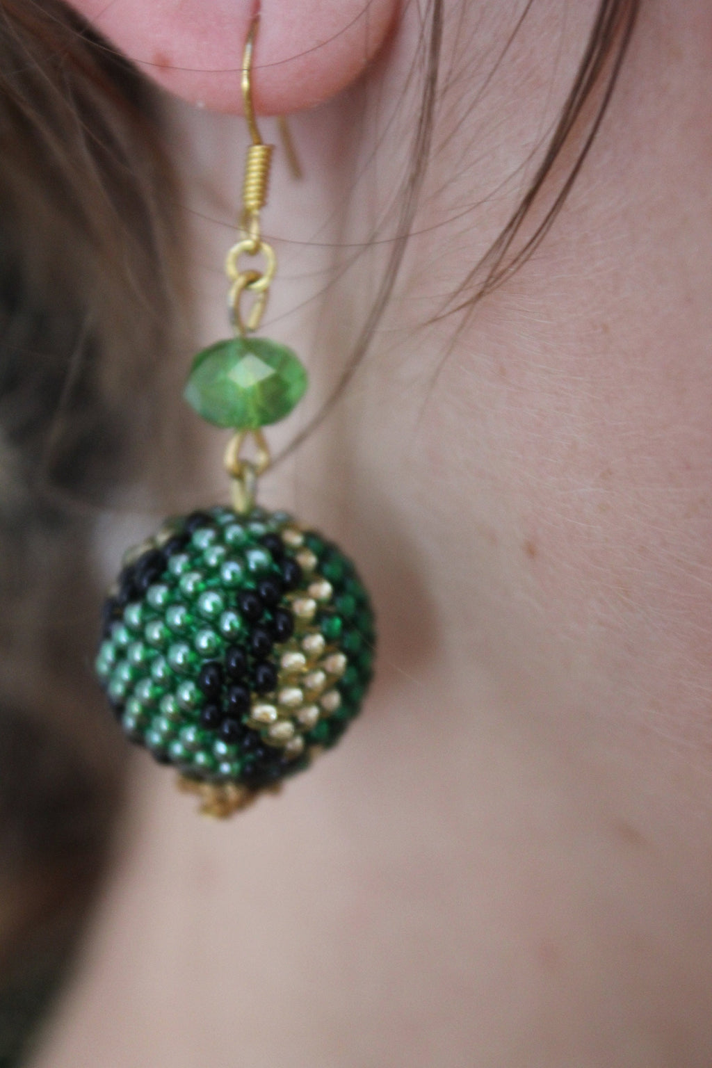 Beaded Snake Choker: Green Ouroboros Necklace, Wild Animal Jewelry