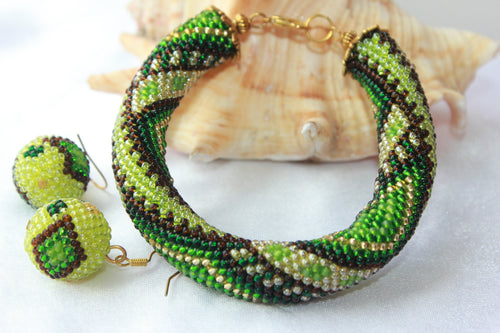 Chartreuse earrings, Apple green ball drop earrings~les bonbons earrings~seed bead globe earrings~simple modern earrings for girlfriend wife