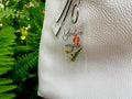 Resin Keychain: Real Mushroom, Fern & Wildflower Purse Charm