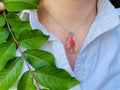 Gladiolus Birth Flower Necklace: Pressed Flower Resin Pendant, August Birthday