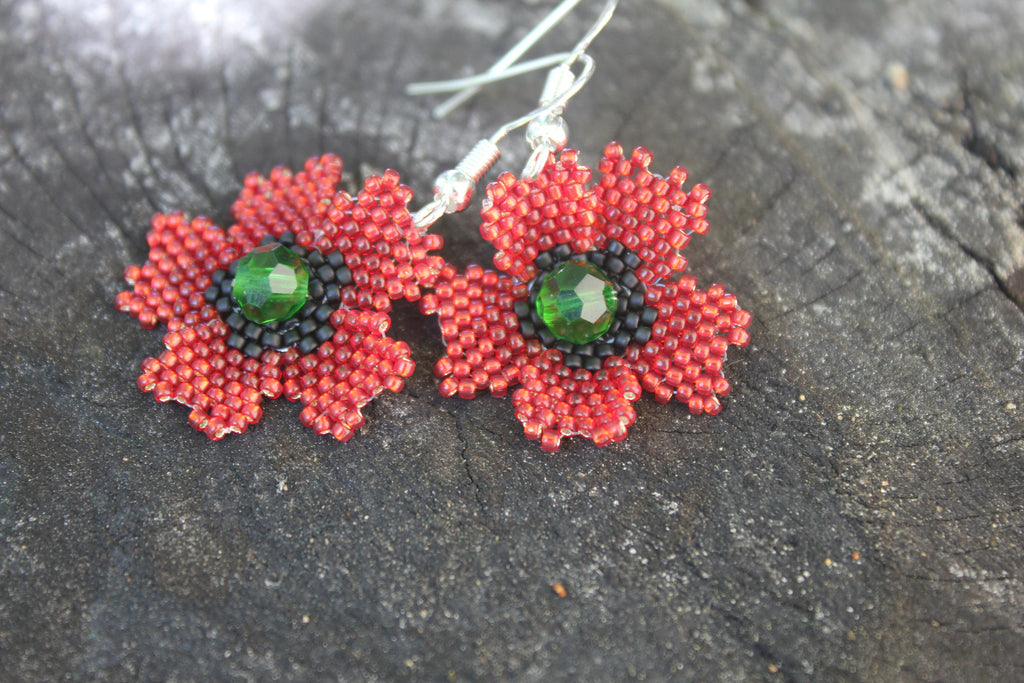 Valentine gift flower ring, red poppy jewelry, big floral rings quirky, nature jewelry for women, Birthday gifts for wife, present for mom