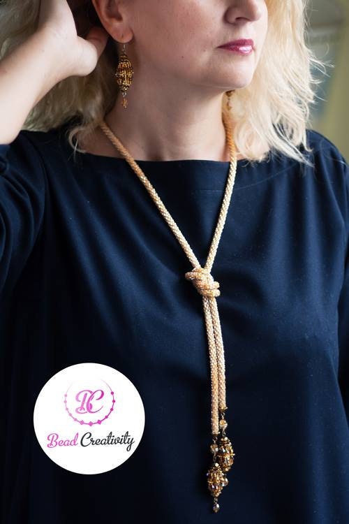 Layered Ombre Green and Silver Lariat Necklace for Women Extra Long: Tassel Seed Bead Crochet Jewelry