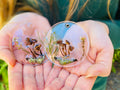 Personalized Real Mushroom Family Sun Catcher Christmas ornaments Woodland Mushroom Ornament Unique Holiday gift Baby shower Forest ornament