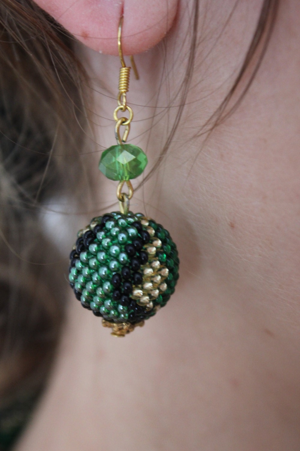 Beaded Snake Choker: Green Ouroboros Necklace, Wild Animal Jewelry