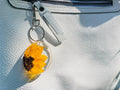 Real Sunflower Purse Charm Resin: Rustic Yellow Floral Keychain | Nature Lover Gift