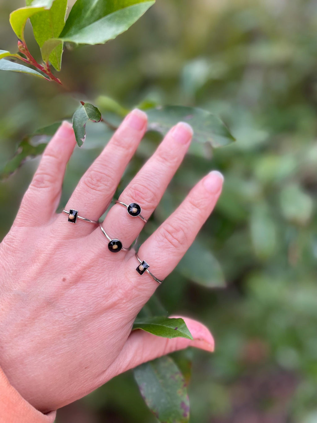 Black Mustard Seed Stud Earrings: Inspirational Faith Jewelry