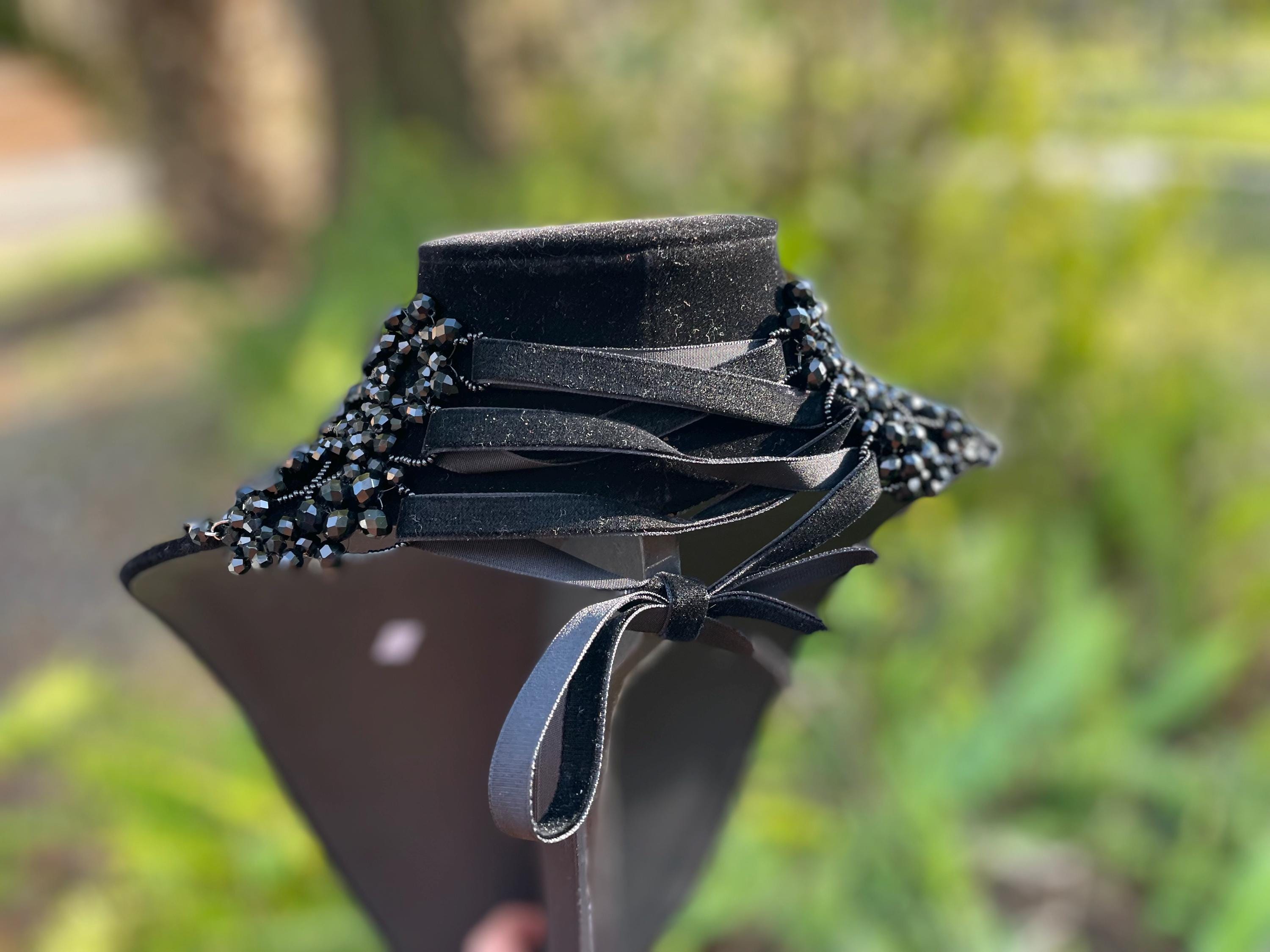 Multi Strand Crystal Black Choker Wedding Black Necklace Victorian Bridal Choker Vintage Bridal Necklace Gothic Lace Choker necklace Glamour