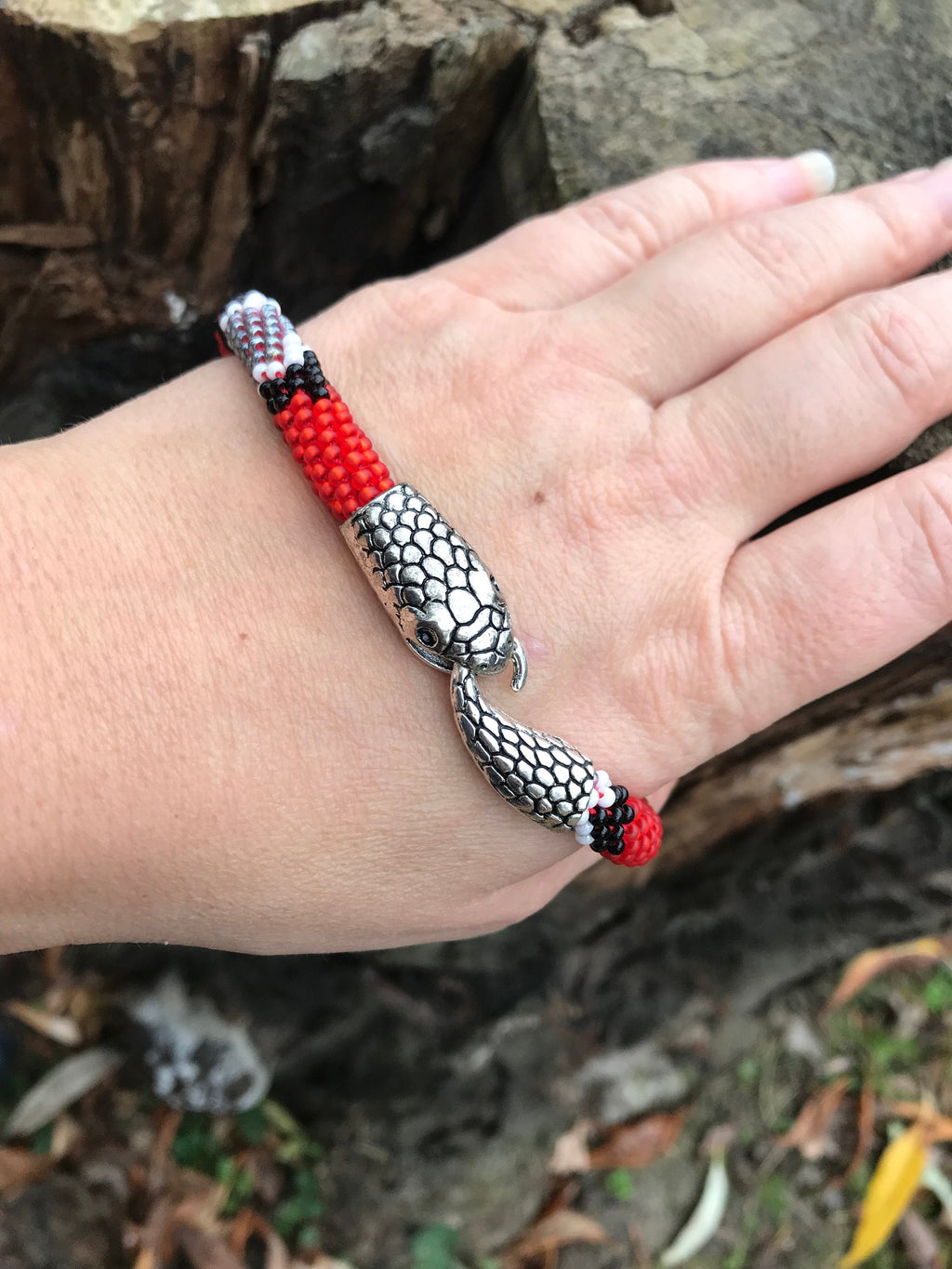 Red Ouroboros necklace, gift for her, Snake necklace, Ouroboros, Snake choker, Loki necklace, Wiccan necklace, Valentine day gift for him
