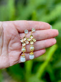Real Orchid Earrings: Gold Hoop Earrings Resin, Unique White Wedding Bridal Jewelry