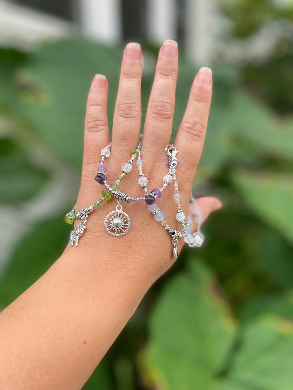 Personalized gifts peridot bracelet for women, minimalist dainty custom crystal bead bracelet, dog charm bracelet, Opal bracelet adjustable