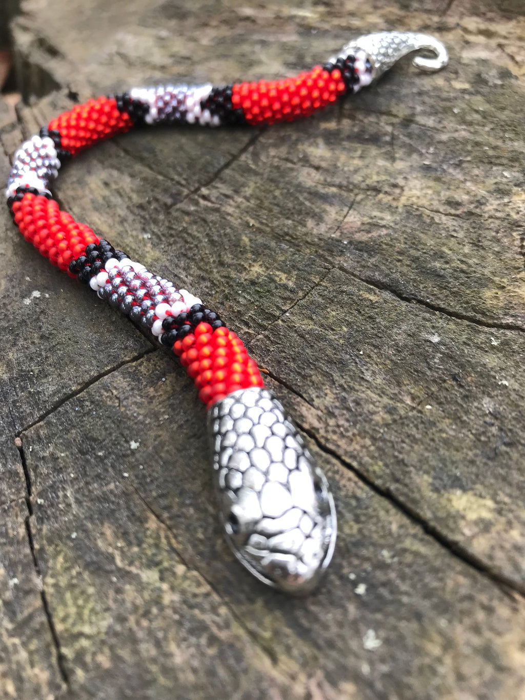 Red Ouroboros necklace, gift for her, Snake necklace, Ouroboros, Snake choker, Loki necklace, Wiccan necklace, Valentine day gift for him