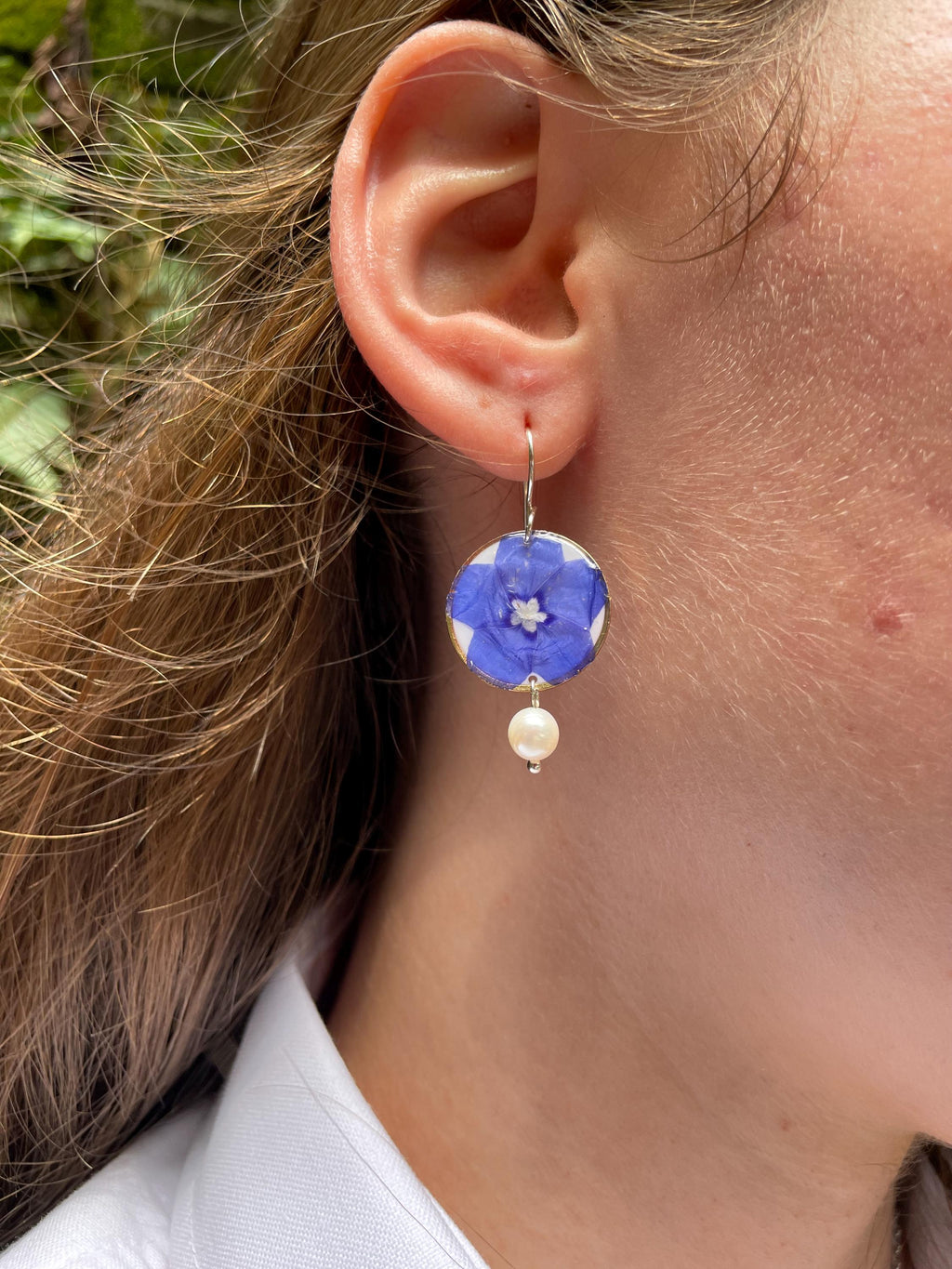 Dainty Forget-Me-Not Necklace: Real Flower Resin Jewelry, September Birth Month