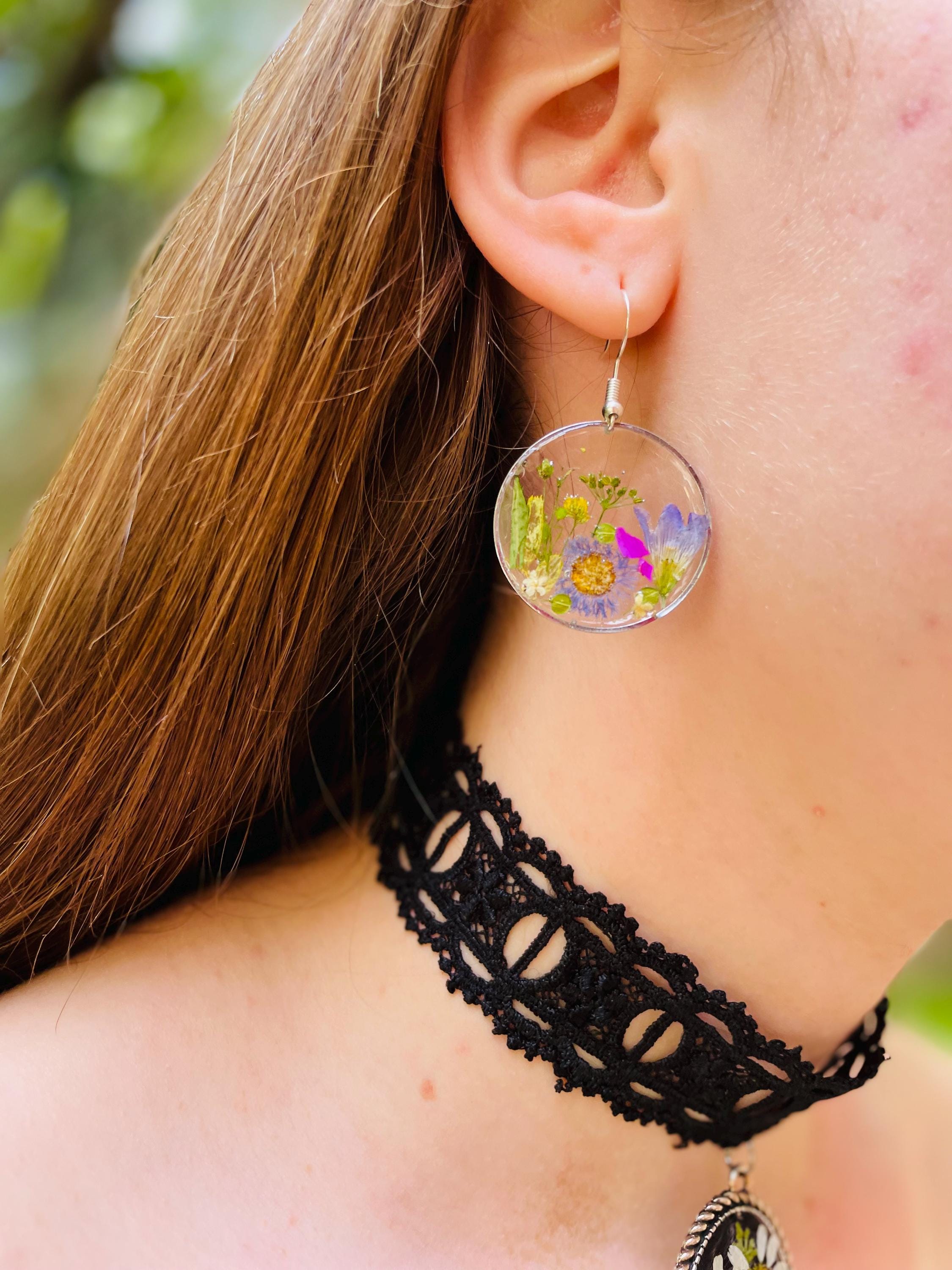 Bell Flower Bouquet Earrings Garden Earrings Bridesmaid Bouquet Earrings Garden Gift Wedding Guest Earrings Cute Statement Earrings Dangle