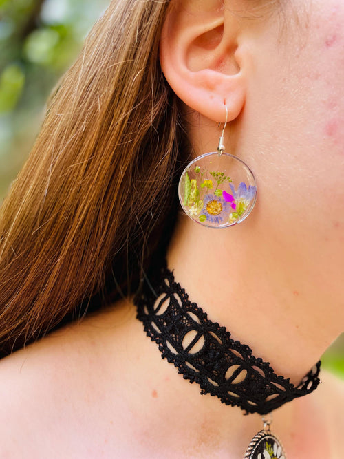 Bell Flower Bouquet Earrings Garden Earrings Bridesmaid Bouquet Earrings Garden Gift Wedding Guest Earrings Cute Statement Earrings Dangle