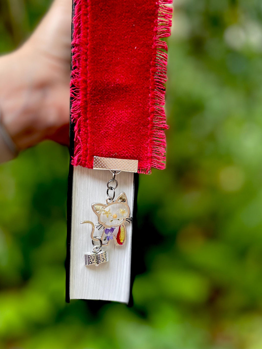 Personalized Cat Bookmark: Cat Hair Keepsake, Custom Pet Memorial Gift