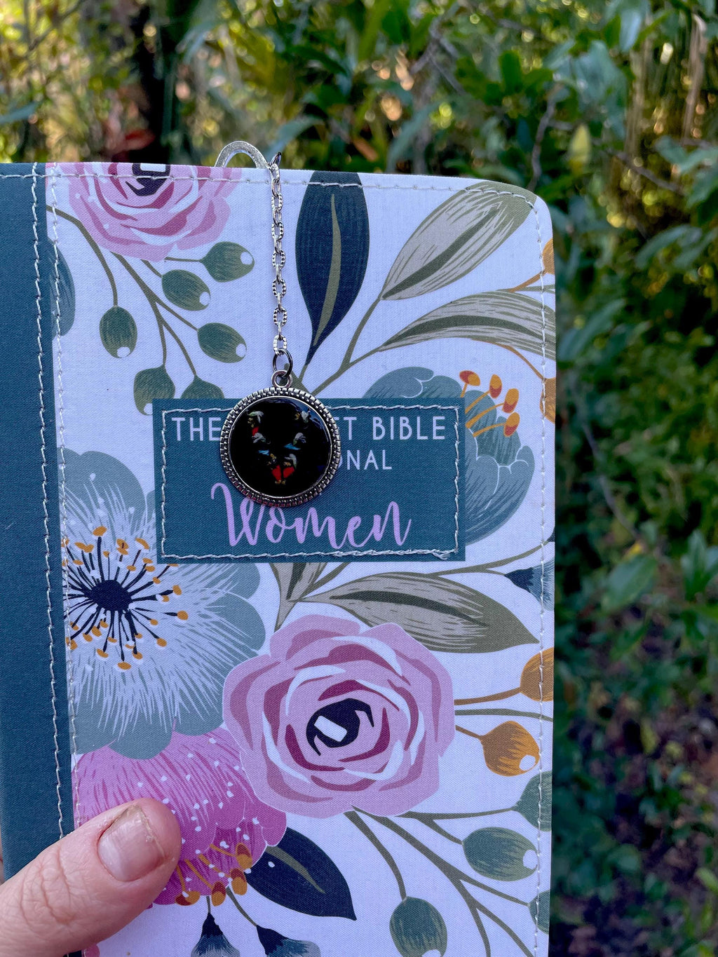 Pressed Birth Flower Initial Bookmark: Personalized Handmade Resin Bookmark Metal