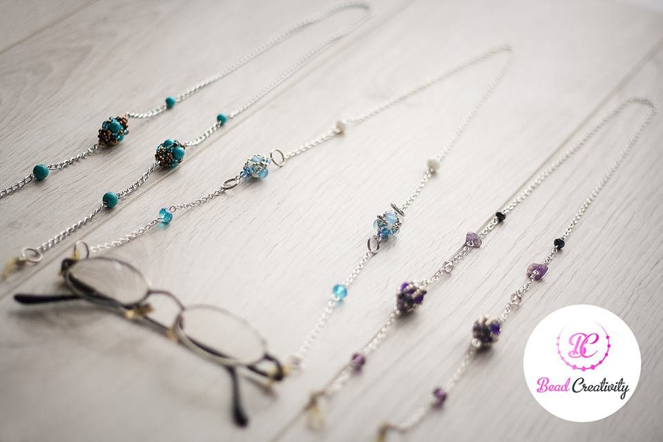 Personalized birthstone Christmas holiday gift for her, Beaded Mask lanyard  holder, Designer face mask necklace, Sunglasses Chain Turquoise