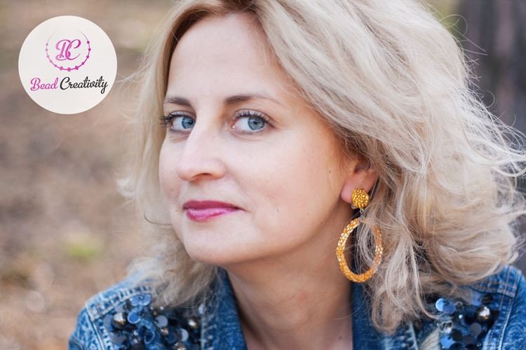 Halloween Snake earrings, black hoop earrings beaded, tribal earrings witch jewelry, modern earrings women, gothic crochet earrings handmade