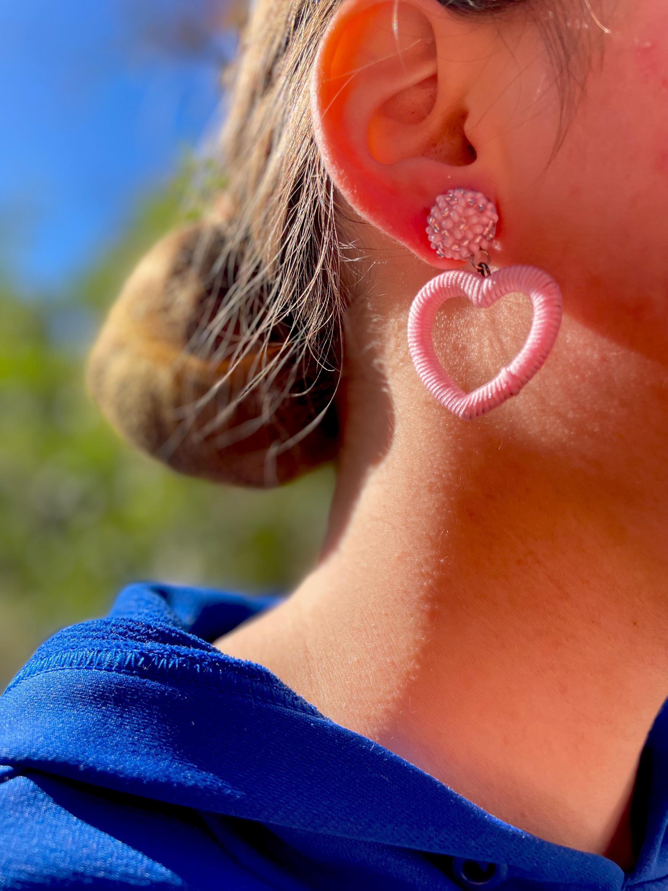 Mothers Day gift Heart earrings cricut Red black pink heart clip on Cute Valentine Earrings handmade Oversized drop dangle Love earrings
