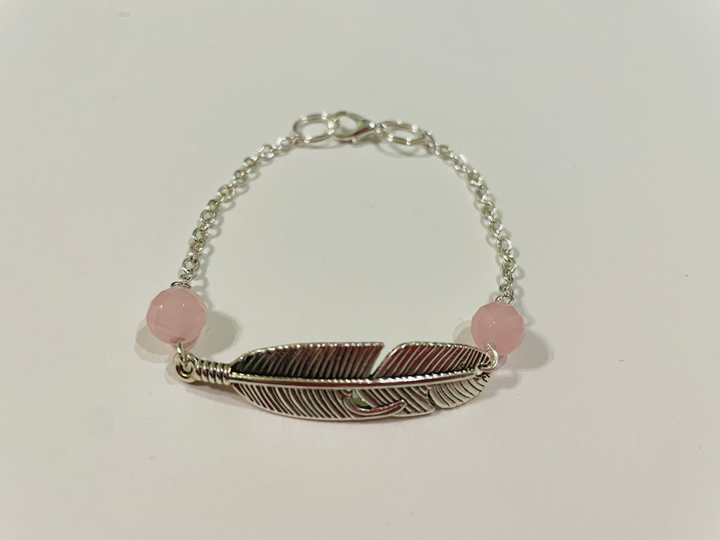 Feather bracelet for women, bridesmaid gifts crystals, personalized guy gift, Personalized gifts for boyfriend girlfriend, birthday bracelet