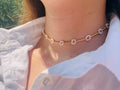 Flower choker Daisy necklace  Minimalist beaded choker necklace seed bead choker handmade choker necklace for women dainty bridal choker