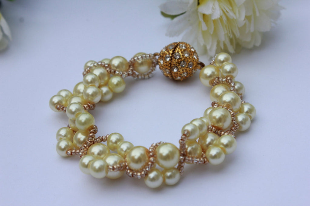 Swarovski pearl wedding necklace for bride, pearl collar necklace, pearl necklace graduate bridal jewelry set daughter, prom choker for her