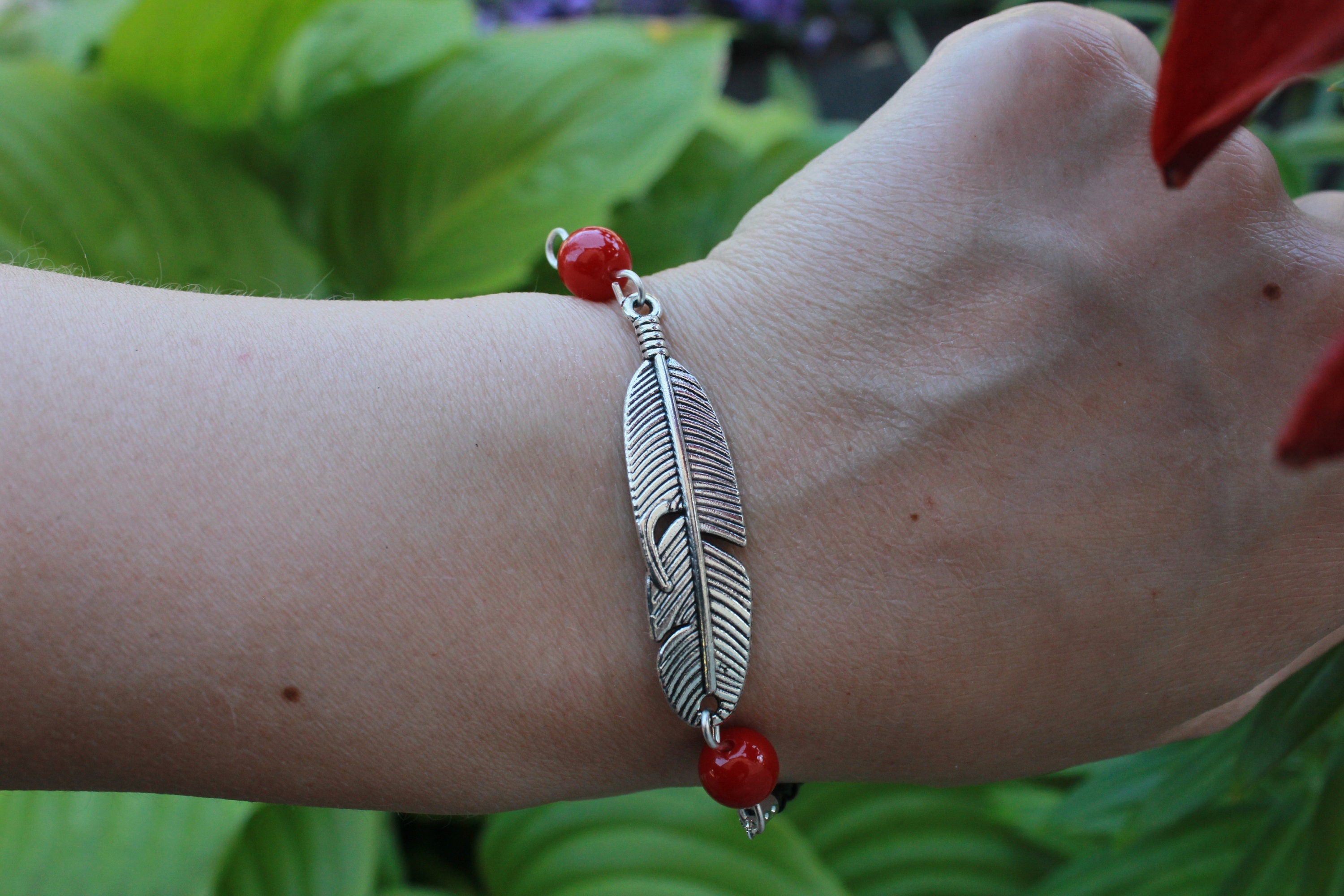 Feather bracelet for women, bridesmaid gifts crystals, personalized guy gift, Personalized gifts for boyfriend girlfriend, birthday bracelet