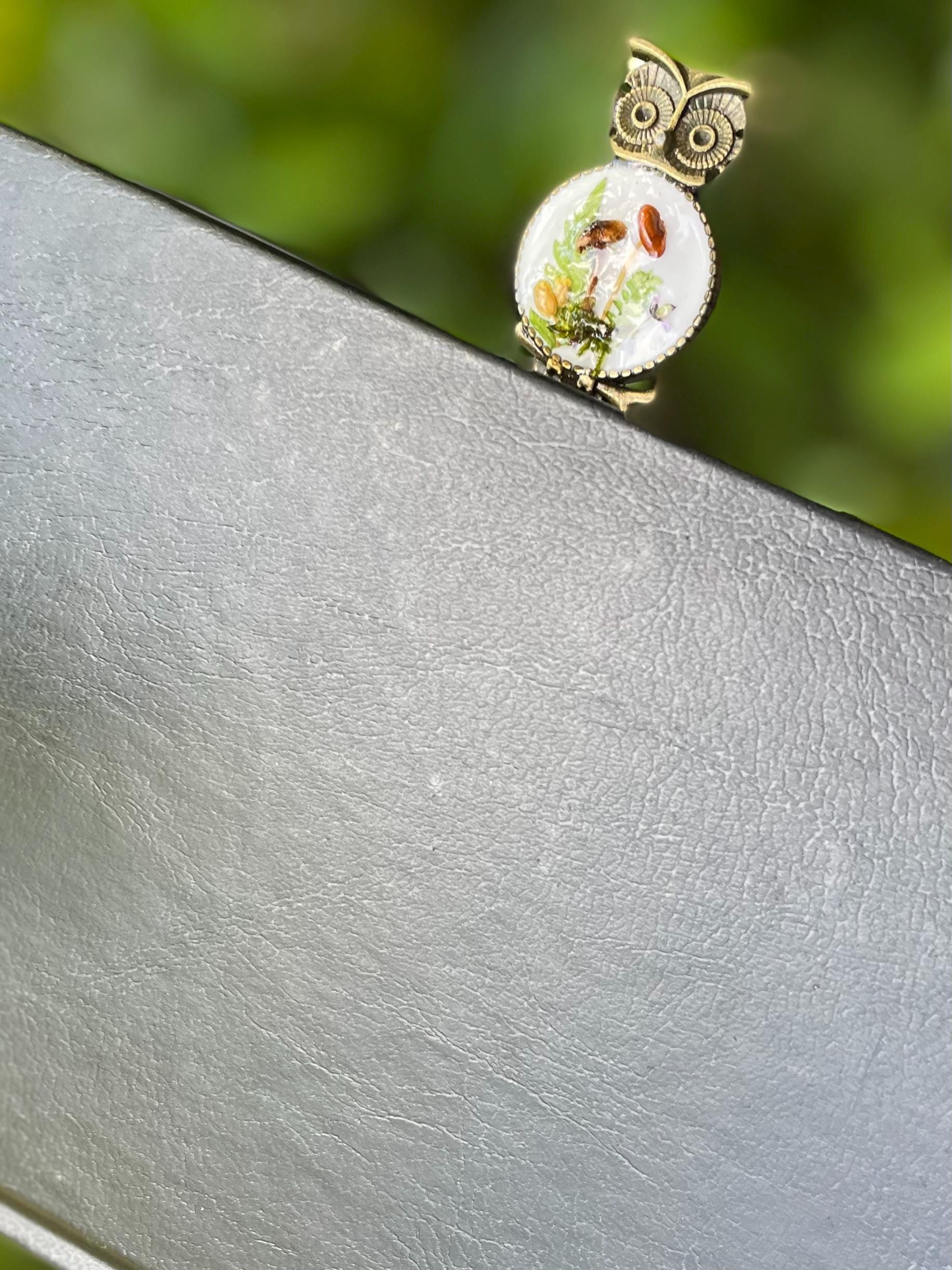 Personalized Owl Bookmark: Mushroom Family, Fantasy Accessories
