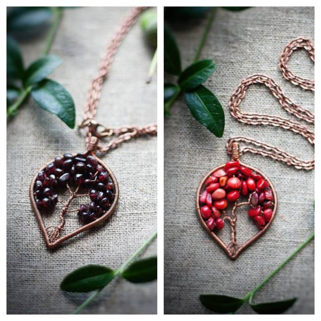 Mothers day family tree necklace, Coral tree of life necklace, Personalized Initial necklace, Copper Wire wrapped jewelry personalized gifts