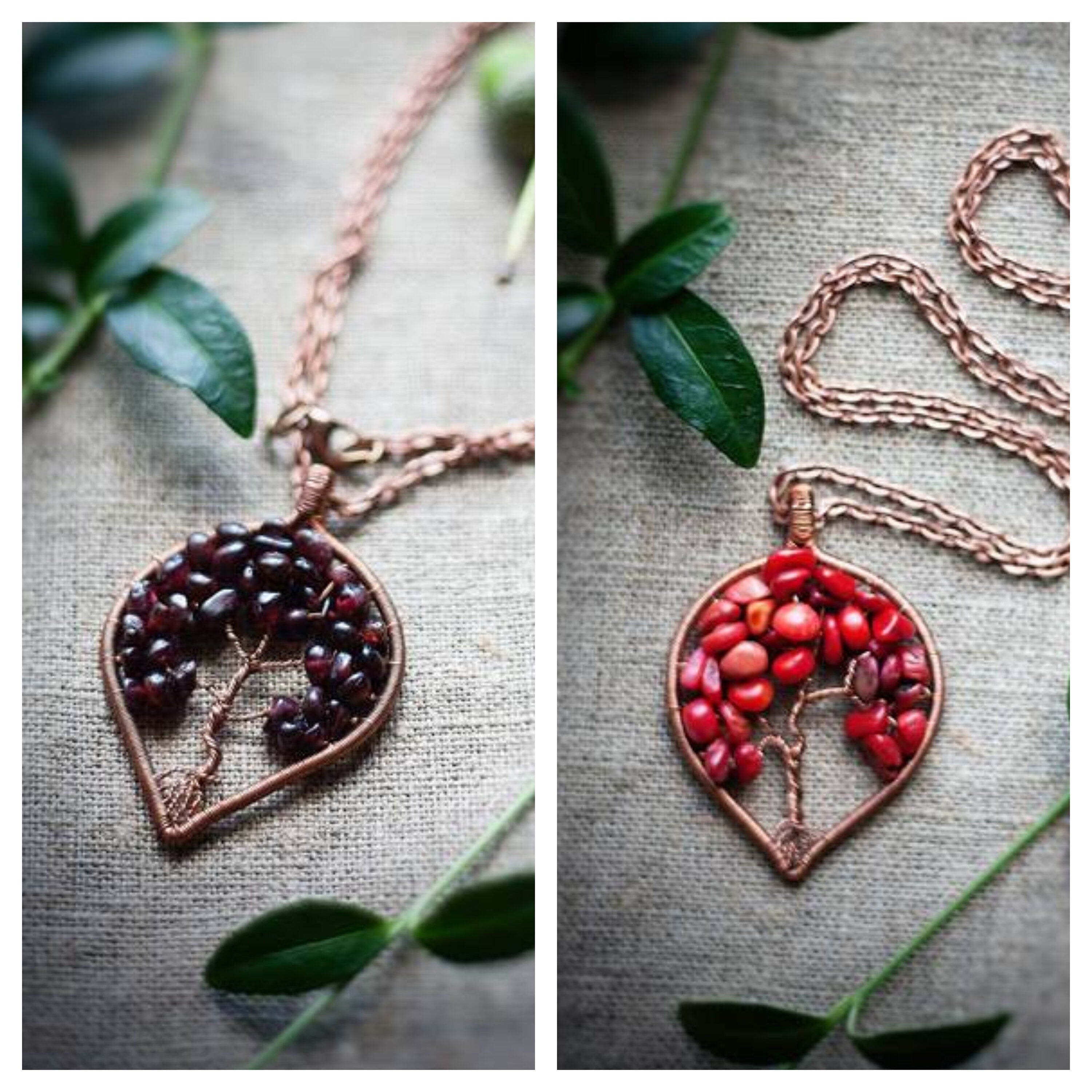 Mothers day family tree necklace, Coral tree of life necklace, Personalized Initial necklace, Copper Wire wrapped jewelry personalized gifts