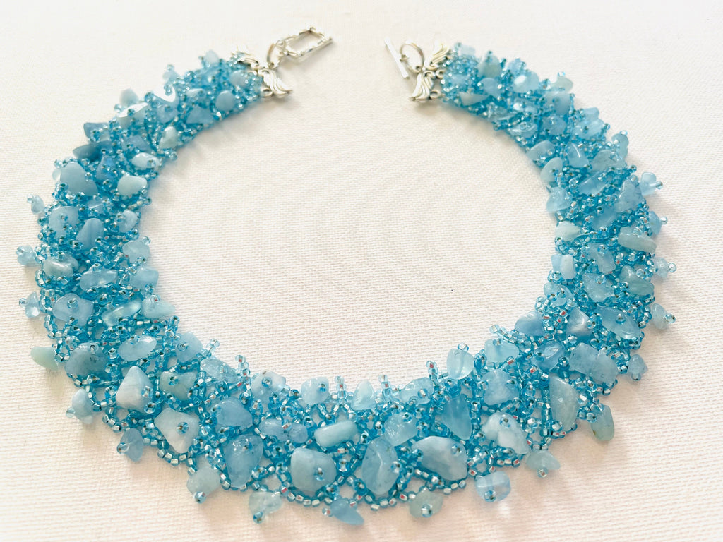 Aquamarine necklace Aquamarine choker collar March birthstone jewelry wedding dress necklace for mother of the bride bridal necklace collar