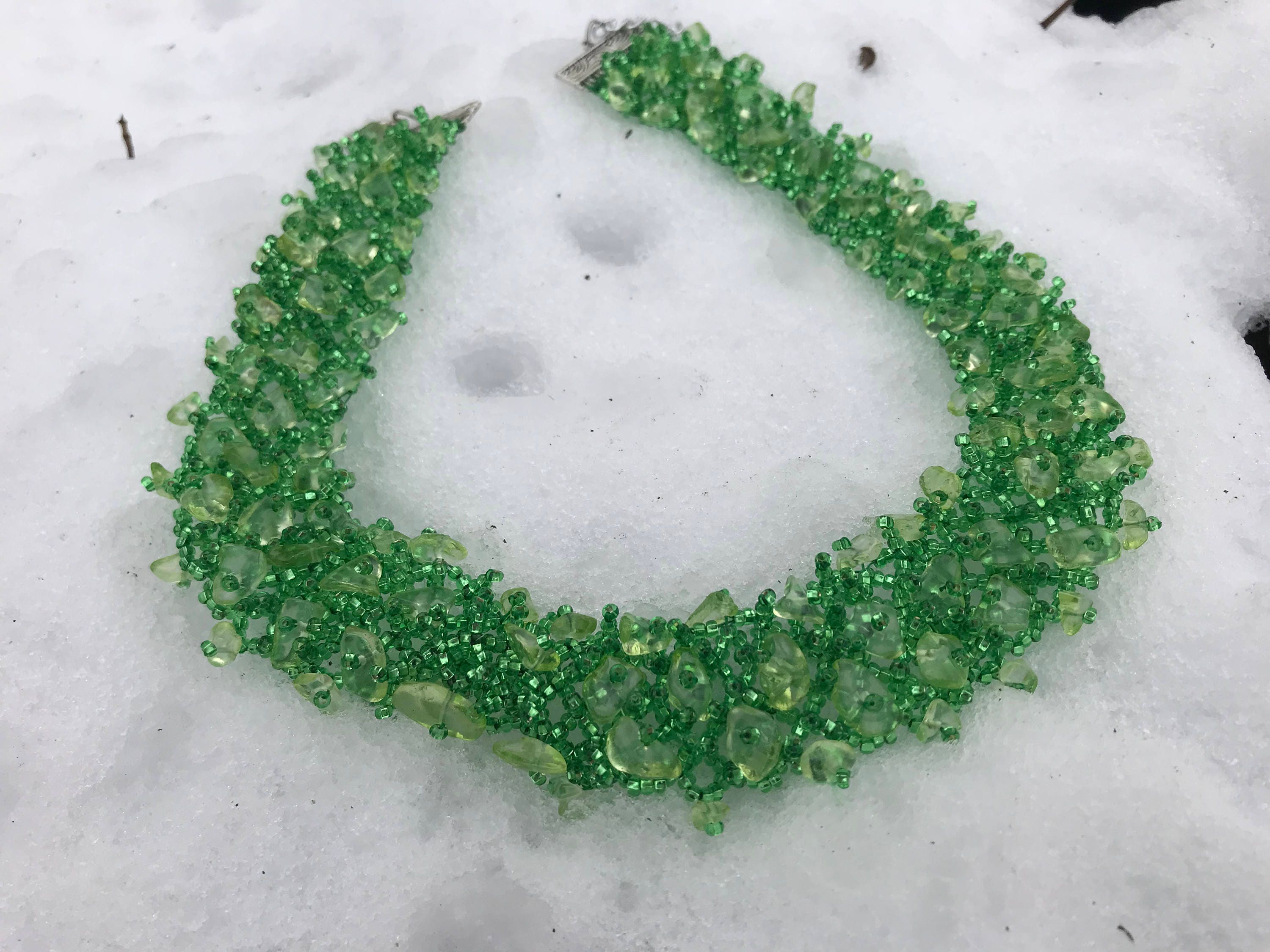 Christmas holiday gifts for women Peridot necklace, Raw crystal jewelry, August birthstone choker collar necklace, Anniversary gift for wife