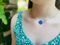 Dainty Forget-Me-Not Necklace: Real Flower Resin Jewelry, September Birth Month