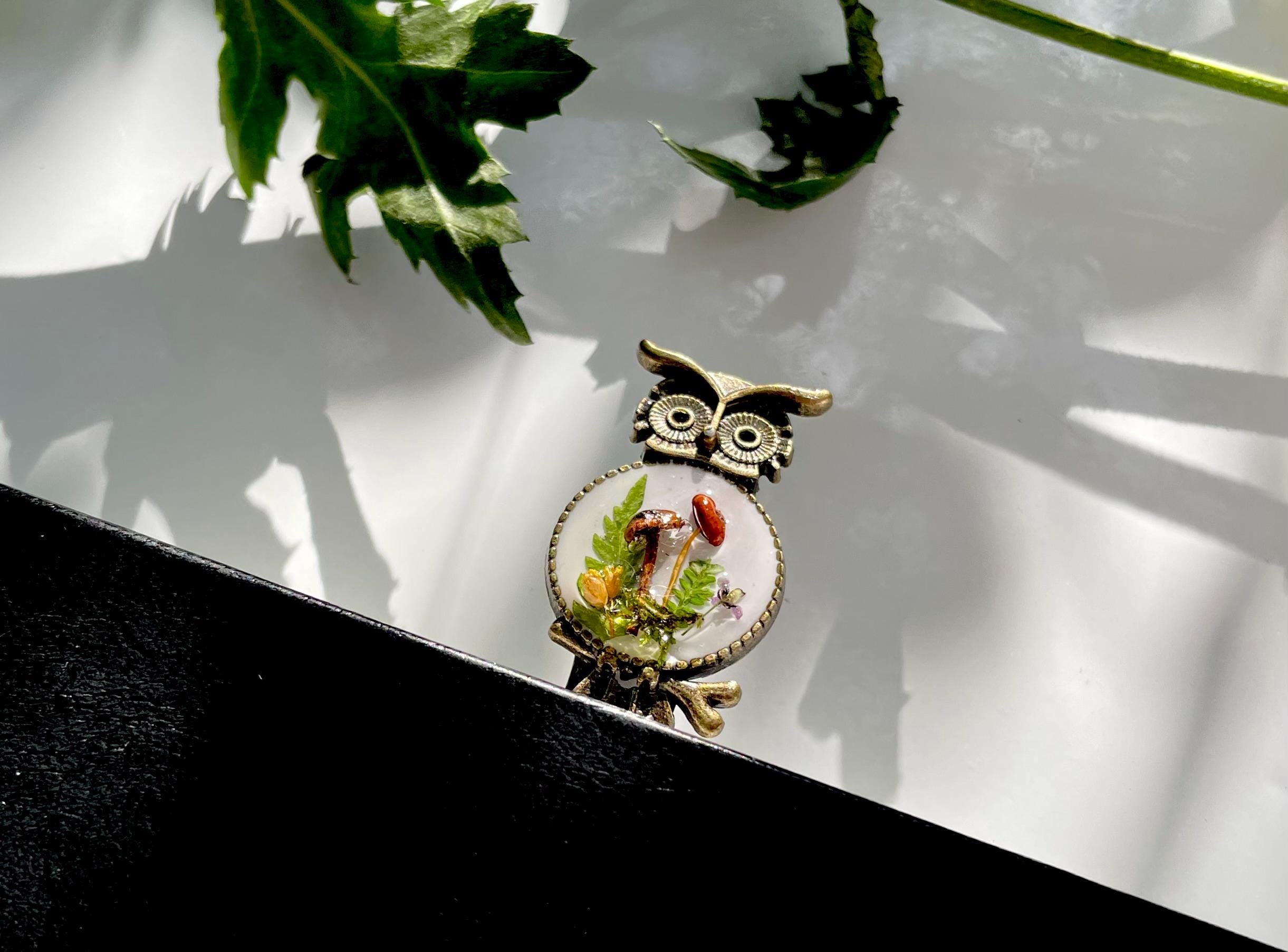 Personalized Owl Bookmark: Mushroom Family, Fantasy Accessories