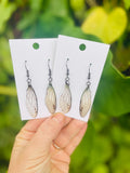 Real Cicada Wing Earrings Gold or Silver: Birthstone Personalized Insect Animal Jewelry Resin