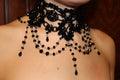 Downton Abbey Lady Mary replica necklace Black beaded handmade necklace collar for her Goth collar choker matching black lace wedding dress