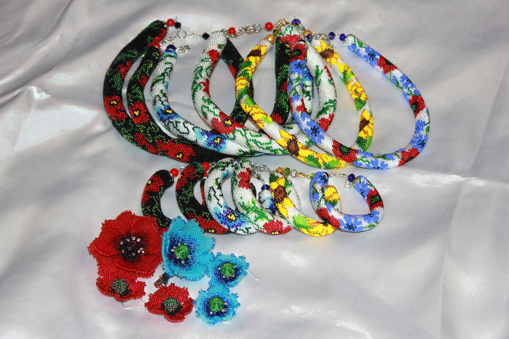Valentine gift Red poppy cornflower floral necklace, handmade flower necklace, boho wedding necklace, Layering necklace, romantic gifts mom