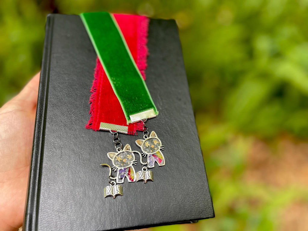 Personalized Cat Bookmark: Cat Hair Keepsake, Custom Pet Memorial Gift