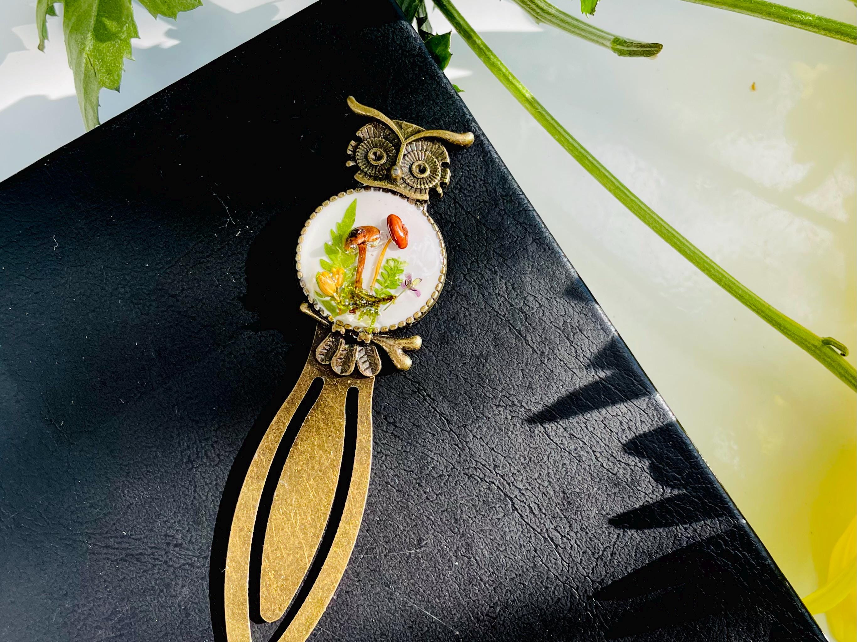 Personalized Owl Bookmark: Mushroom Family, Fantasy Accessories
