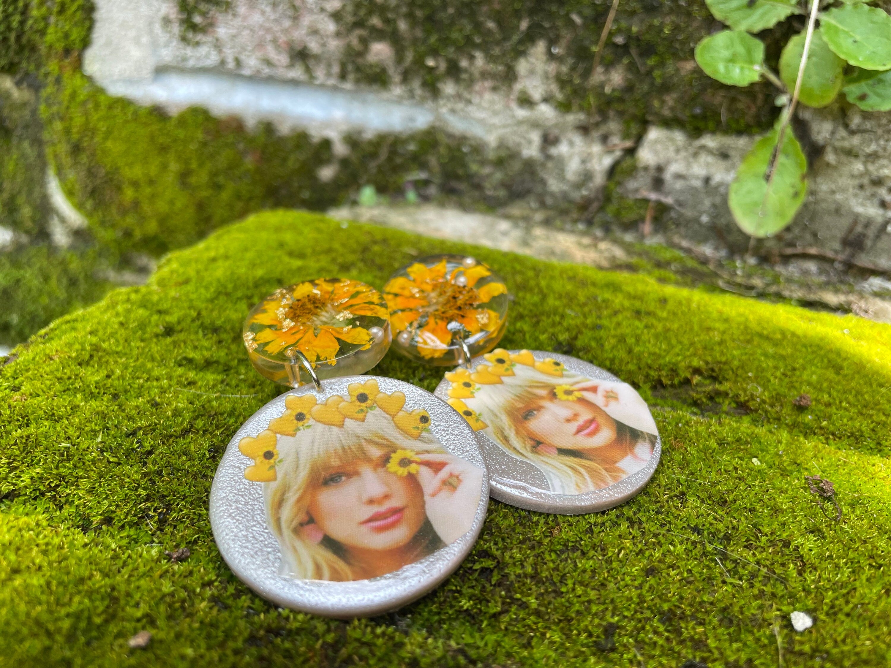 Taylor Swift Earrings: Real Sunflower August Birth Flower Jewelry