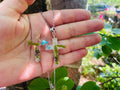 Resin Cross Pendant Necklace: Real Fern, Mushroom, Birthstone, Nature Jewelry