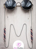 USA flag eyeglasses holder beaded patriotic jewelry gift for men women travel jewelry friend best gift for her mom mask lannyard unisex cute
