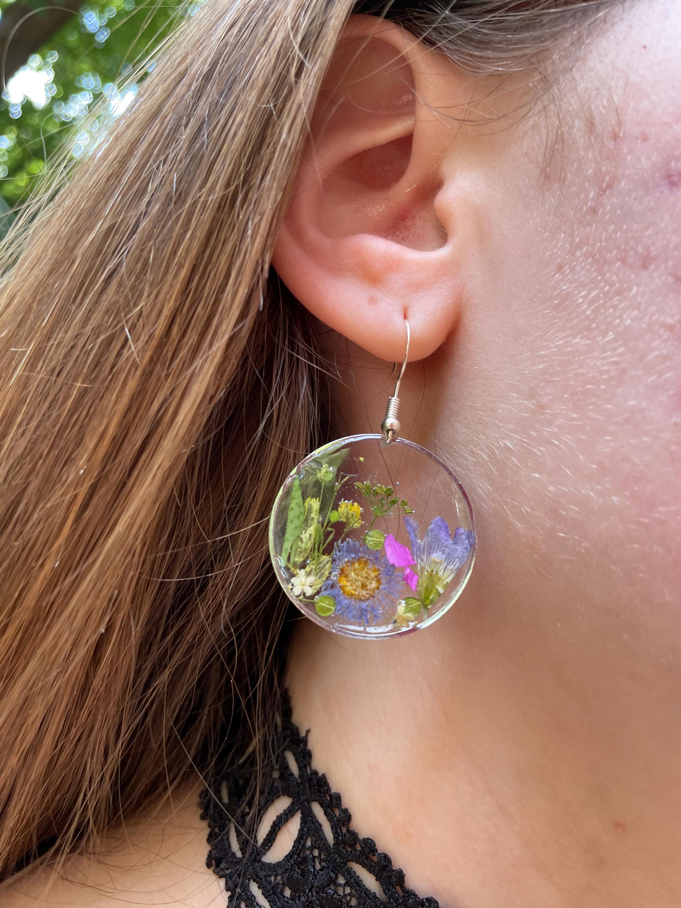 Bell Flower Bouquet Earrings Garden Earrings Bridesmaid Bouquet Earrings Garden Gift Wedding Guest Earrings Cute Statement Earrings Dangle