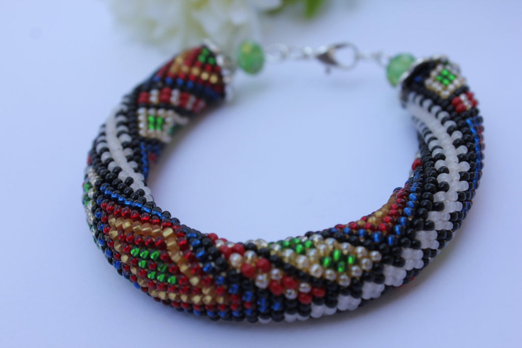 native americans indian jewelry bracelets, Mother Daughter matching Bracelets, Geometric Bead crochet bracelets, multicolor bracelet