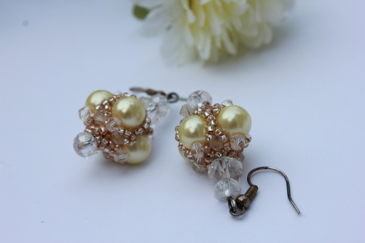 Swarovski pearl wedding necklace for bride, pearl collar necklace, pearl necklace graduate bridal jewelry set daughter, prom choker for her