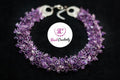 Amethyst Multi Strand Necklace Bead Woven: Beaded Purple Choker Collar, February Birthstone