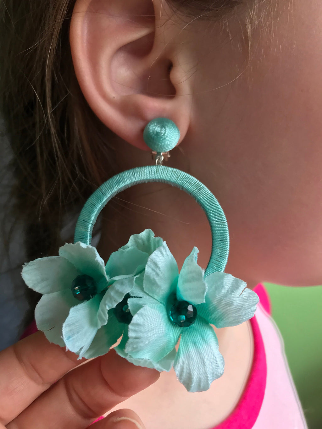 Chartreuse green Oversize hoop earrings, big hoops clip on, statement laser cut wooden studs, trendy fashion jewelry, olive green earrings