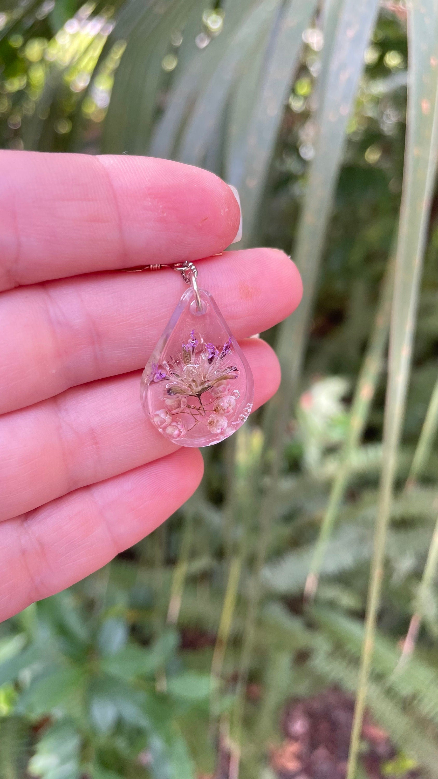 Birth month flower necklace earrings unique gift for her Birthday, Family Birth month personalized pressed sunflower necklace resin jewelry