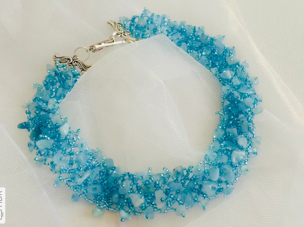 Aquamarine necklace Aquamarine choker collar March birthstone jewelry wedding dress necklace for mother of the bride bridal necklace collar