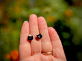 Dandelion Seed Cat Head Stud Earrings: Handmade Resin Jewelry